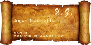 Ungor Gabriella névjegykártya