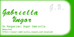 gabriella ungor business card